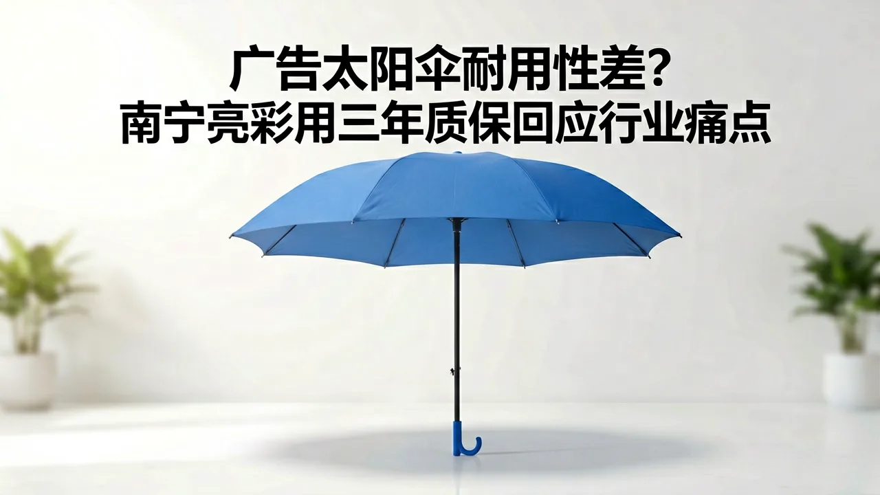 广告太阳伞耐用性差?南宁亮彩用三年质保回应行业痛点